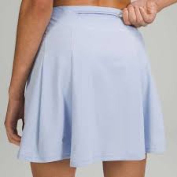 Lululemon Pace Rival Mid-Rise Skirt *Extra Long, Blue Linen, Size 4 - Picture 7 of 12